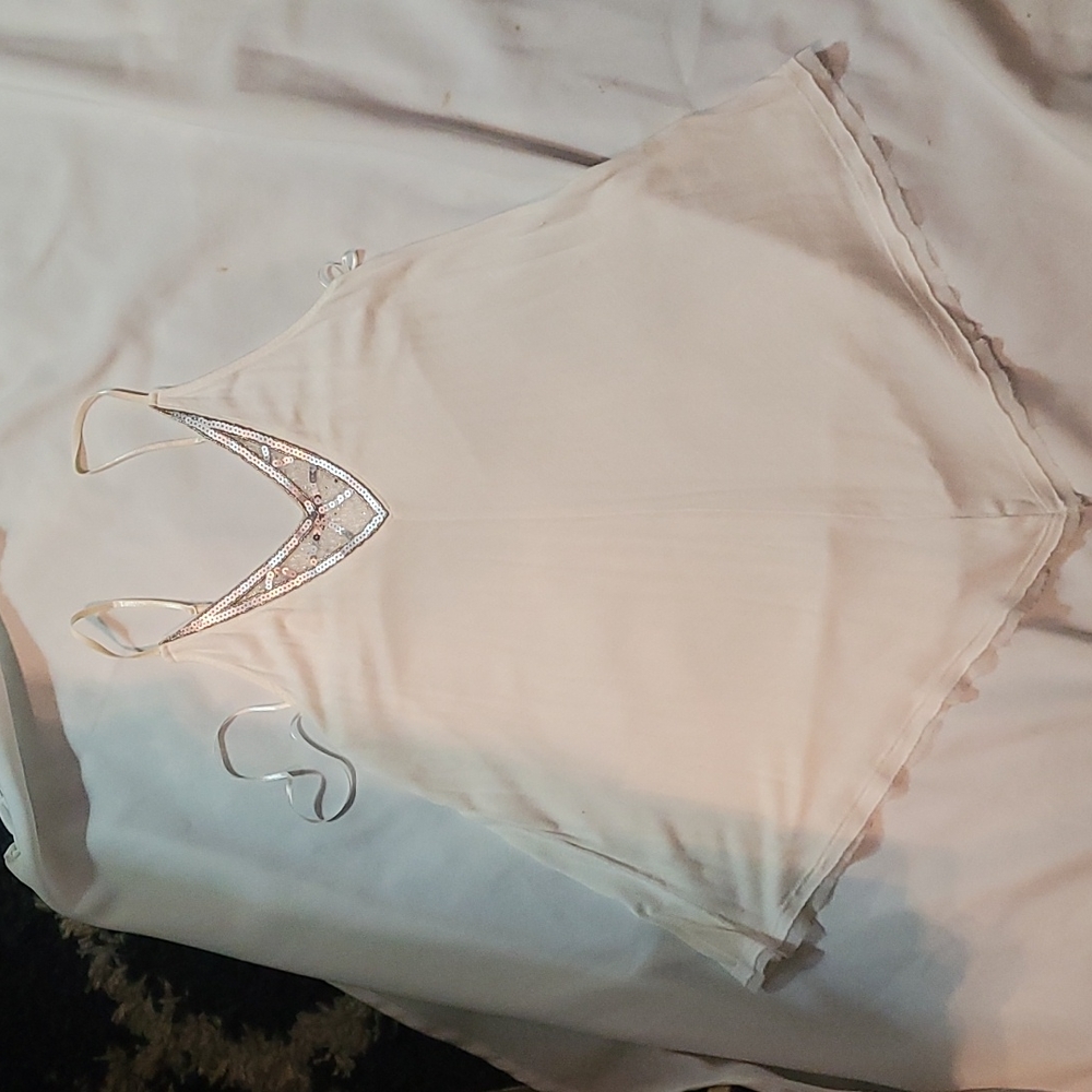 Cite sequin white tank xs candies